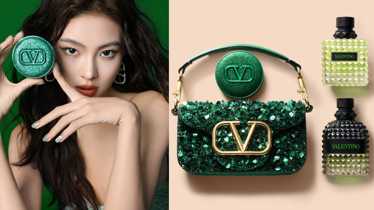 繼柔和桃、格雷灰下一個爆紅色「怪美綠」！色彩天才VALENTINO BEAUTY真的做到極致！！全新「GREEN STRAVAGANZA怪美綠」為經典大V氣墊換上全新訂製外殼、更迎來清新茶調訂製羅馬香水，誰能抵擋這波「怪美綠」！