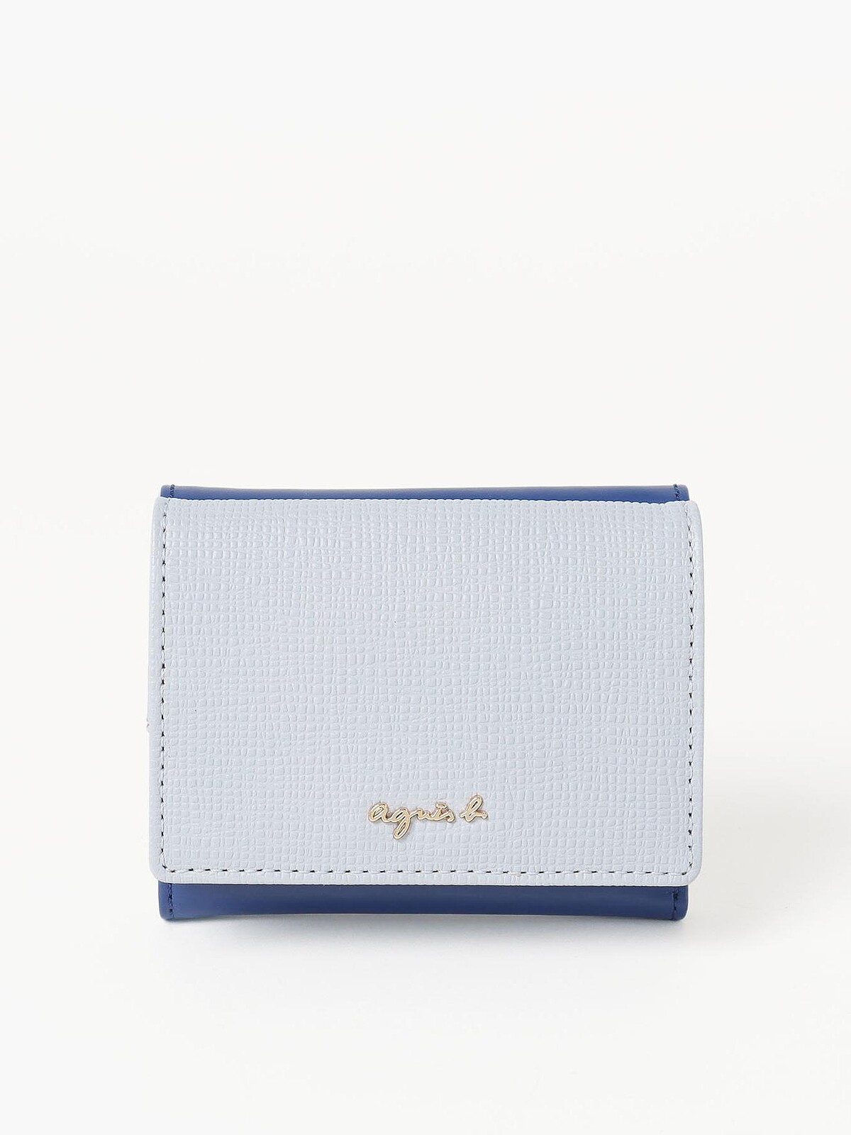 agnès b. 異材質拼接三折短夾,NT5,580。