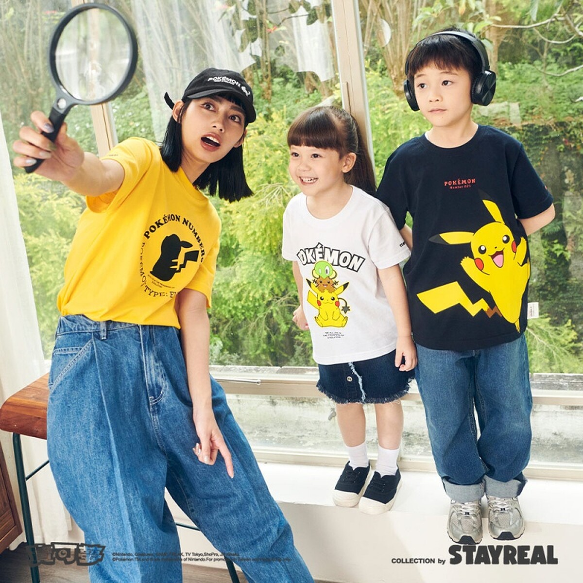 酷黑潮流T-皮卡丘款(黑/黃/白) NT.1280 、Go Go Kids T-寶可夢款(黑/白) NT.980、淘氣Kids T-皮卡丘款(丈青/黃) NT.980