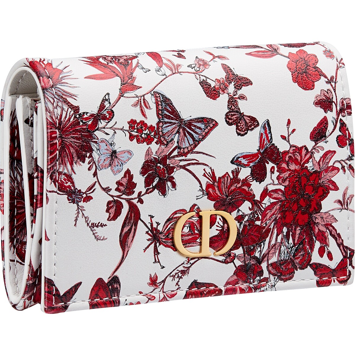 Dior CaroLe Coeur des Papillons 印花圖騰錢包,NT16,500。