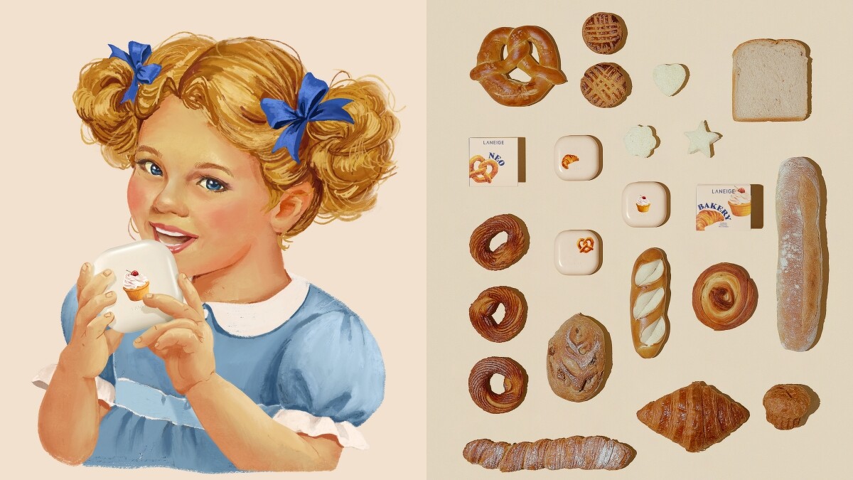 蘭芝NEO型塑霧感氣墊EX SPF46/PA++NEO BAKERY烘焙限定版情境圖。