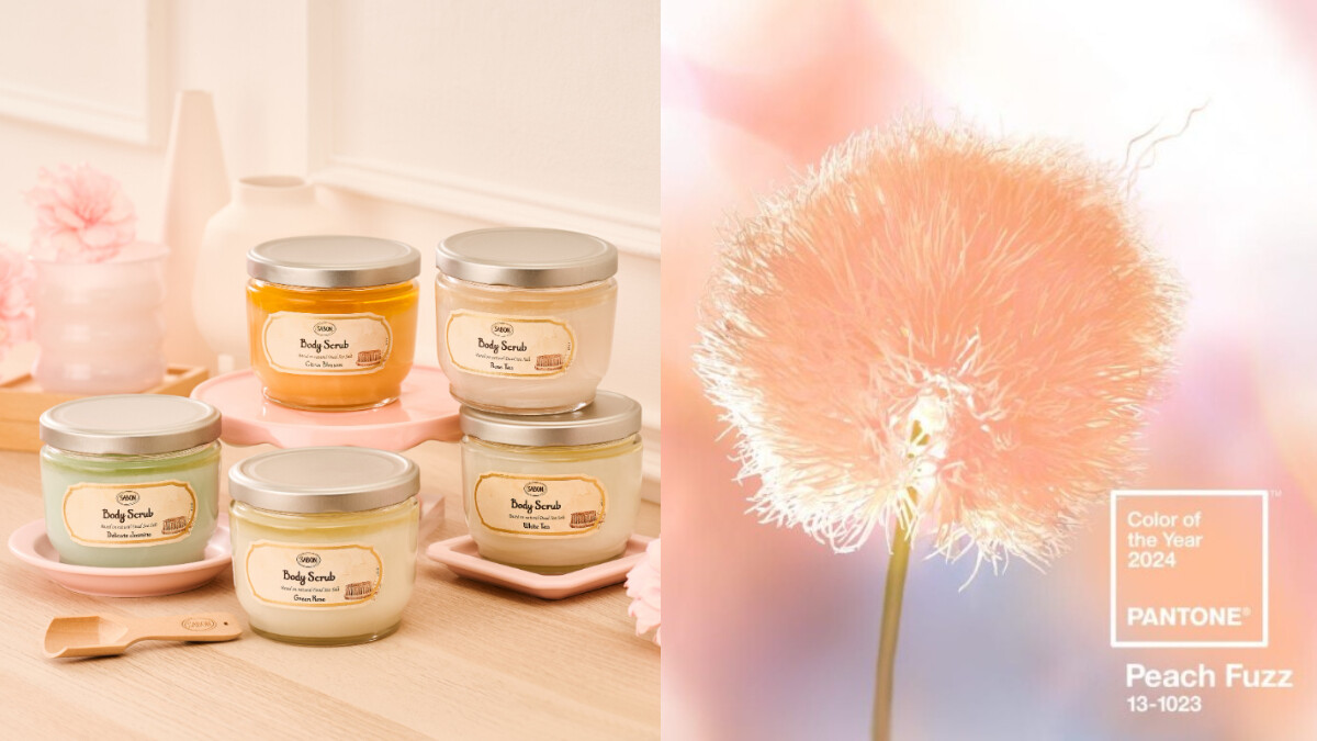 你不知道的5種隱藏磨砂密技！磨砂膏女王SABON帶來「蜜桃磨法」全身拋光零死角、綻放Pantone柔和蜜桃水光肌！