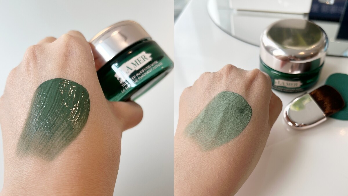 海洋拉娜深海極效淨膚面膜質地示意。