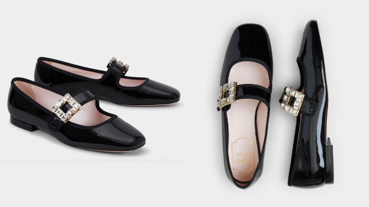 Tr&egrave;s Vivier鑽扣漆皮芭蕾舞鞋 價格店洽