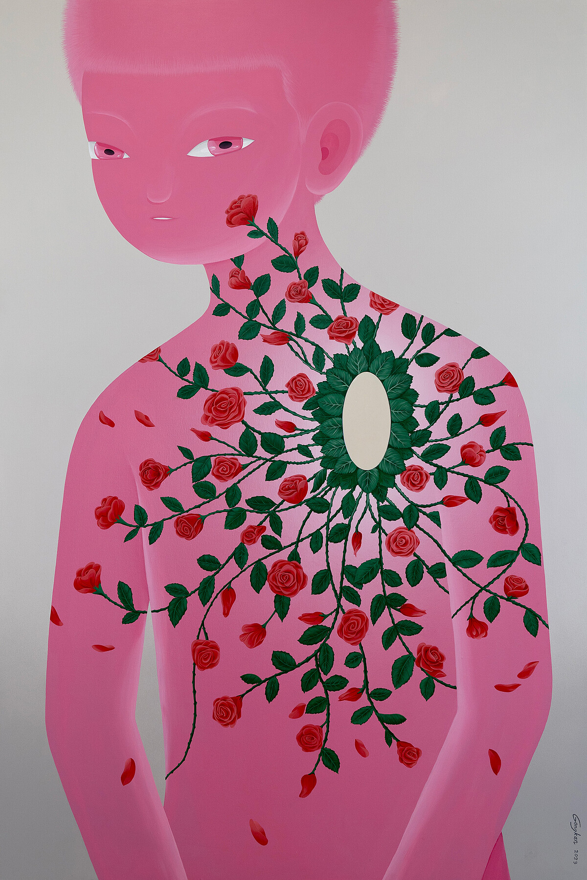 Tang Contemporary Art 當代唐人藝術中心 Gongkan, &ldquo;BLOOM&rdquo;, 2023, Acrylic on canvas, 180x230 cm. Image courtesy of Tang Contemporary Art.