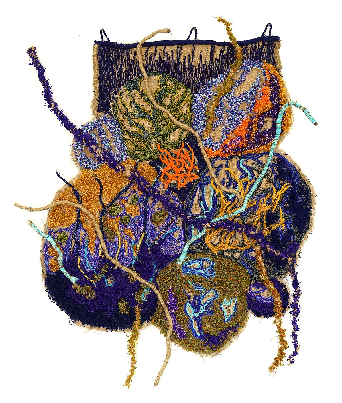 Afriart Gallery Fiker Solomon, &ldquo;Web of Life 10&rdquo;, 2023, Jute and Cotton Thread, 155x115 cm. Image courtesy of Afriart Gallery.