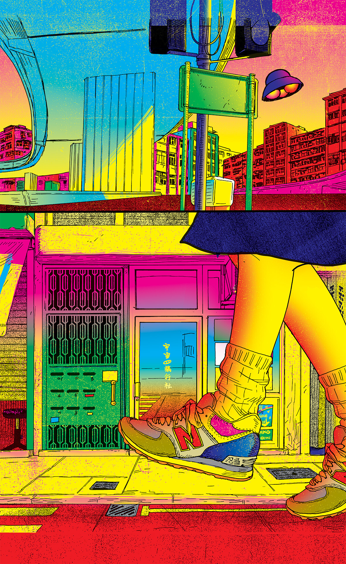 gdm 爍樂 Kongkee, &ldquo;Sham Shui Po&rdquo;, 2023, Lenticular, Lightbox, Edition of 3 plus 2 AP, Lightbox size: 188.5x117.5x12 cm. Image courtesy of gdm.