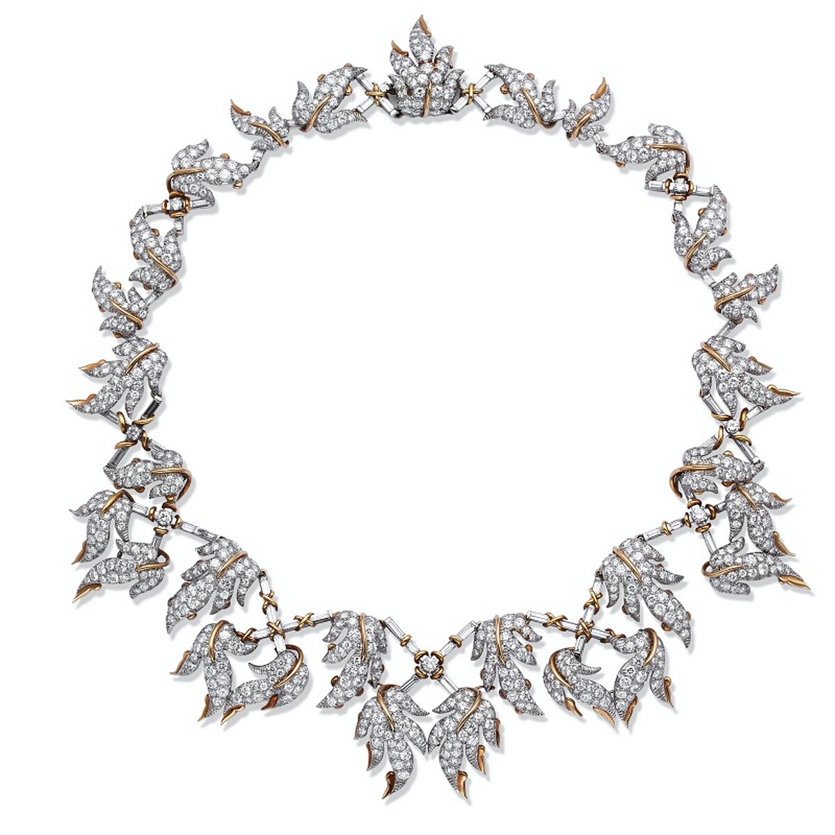 Jean Schlumberger by Tiffany 藤蔓與葉子造型項鍊,1956年