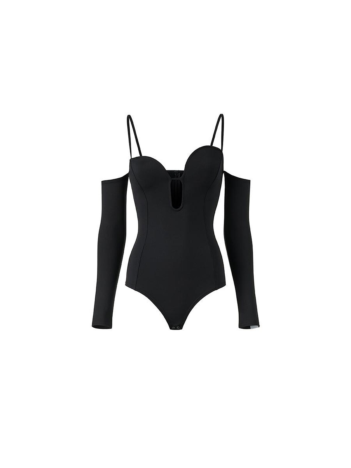 鏤空設計露肩緊身連身衣NT$1799。