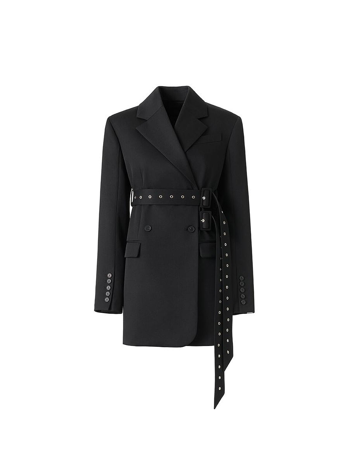 配腰帶羊毛西裝外套NT$9999。