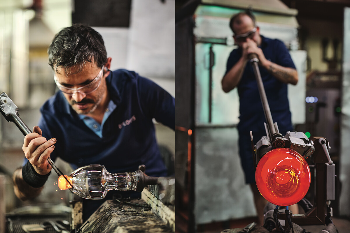 透過工匠豐富的經驗完成各式器皿。