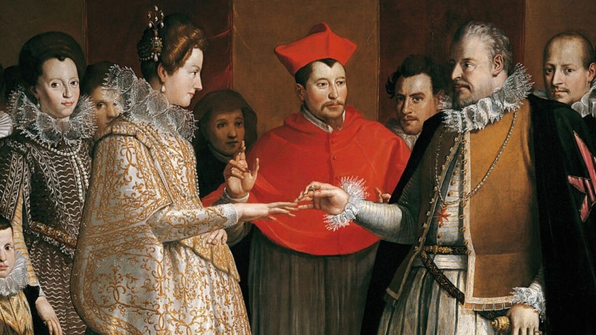 凱薩琳・德・麥地奇與法國國王亨利二世。