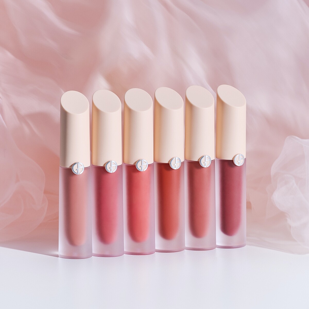 Giorgio Armani奢華絲緞訂製水唇釉裸粉限定版(6色)，NT1550