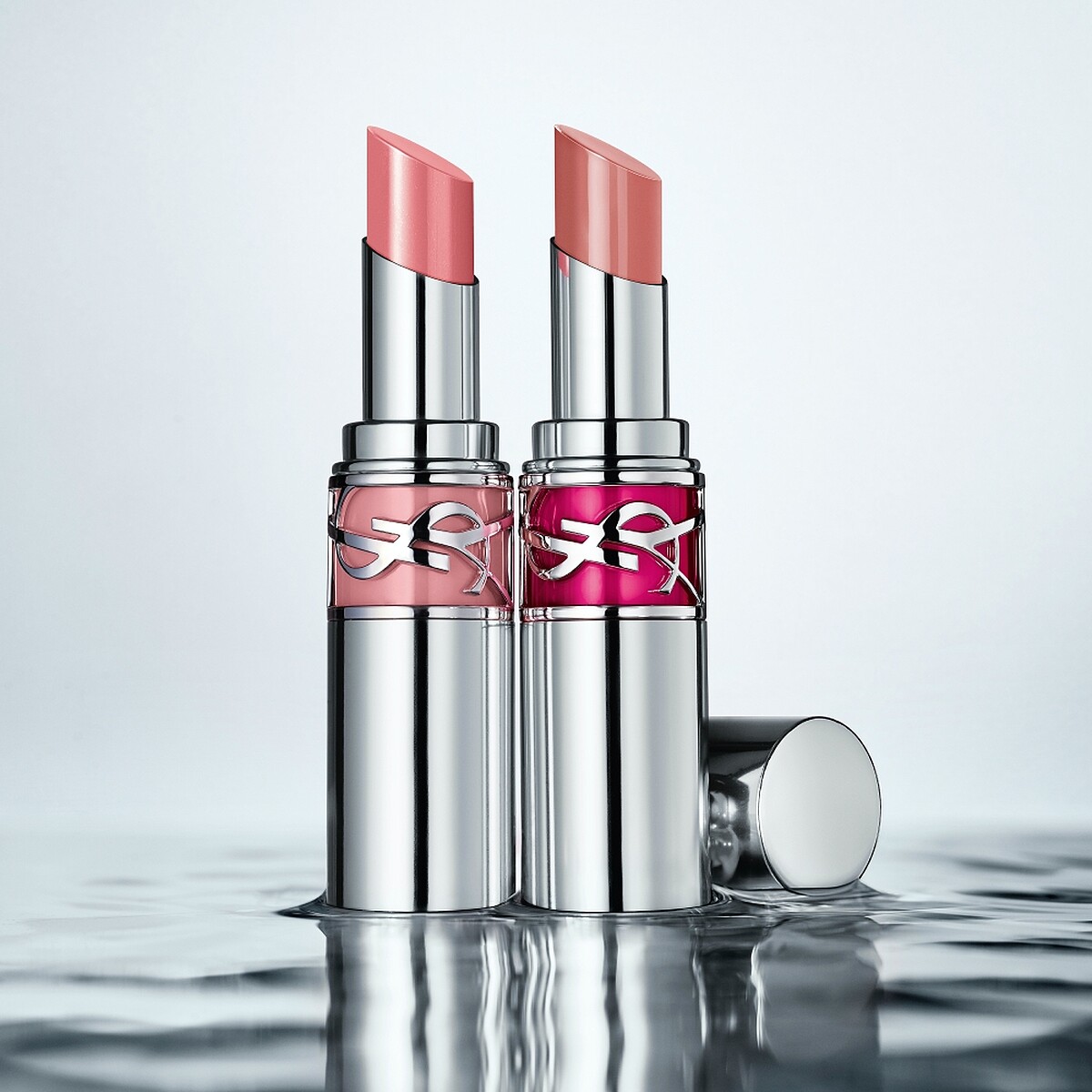 YSL 2024全新情挑誘光水唇膏情境圖。