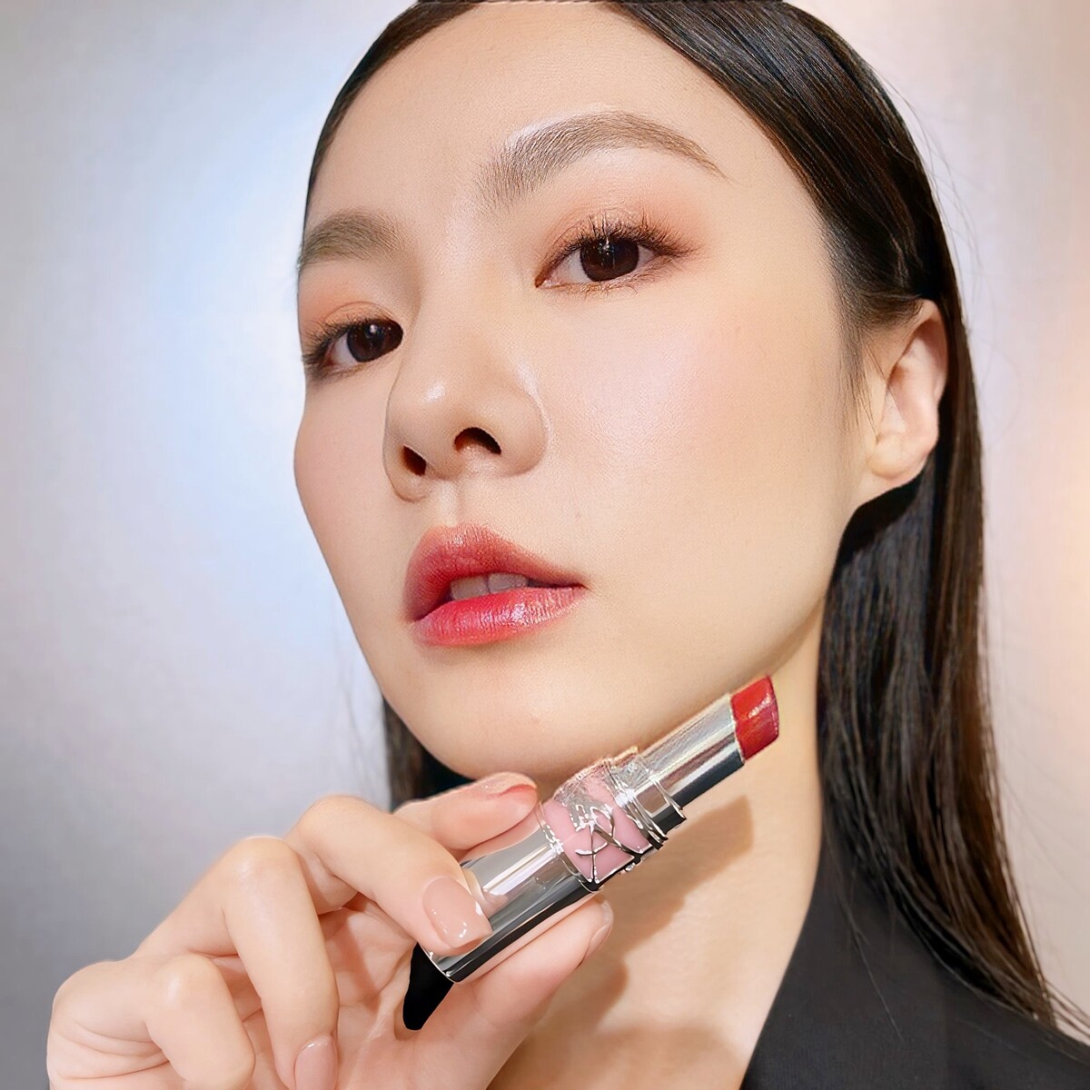 YSL情挑誘光水唇膏(#154 PINK SHINE纏綿薔薇)，NT1,580