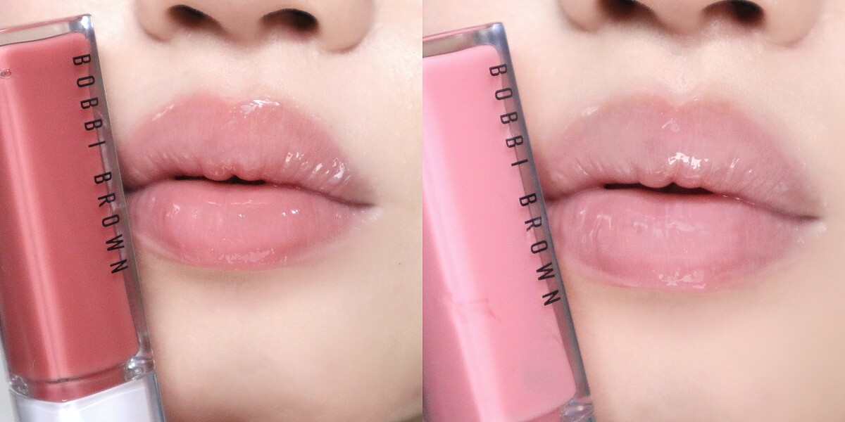 Bobbi Brown晶鑽桂馥修護潤唇精華(左起#755玫瑰粉、#784櫻花粉)，NT1,400