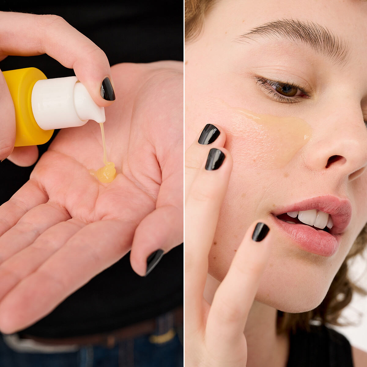 benefit AHA+PHA平易淨人說晚安保鮮面膜使用與質地示意。