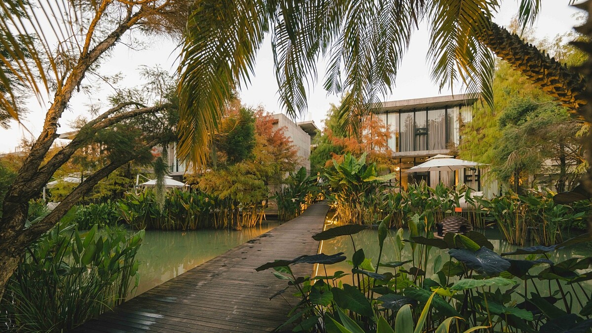 踏進園區一刻就彷彿來到另一個雨林空間，創造出非日常的體驗。