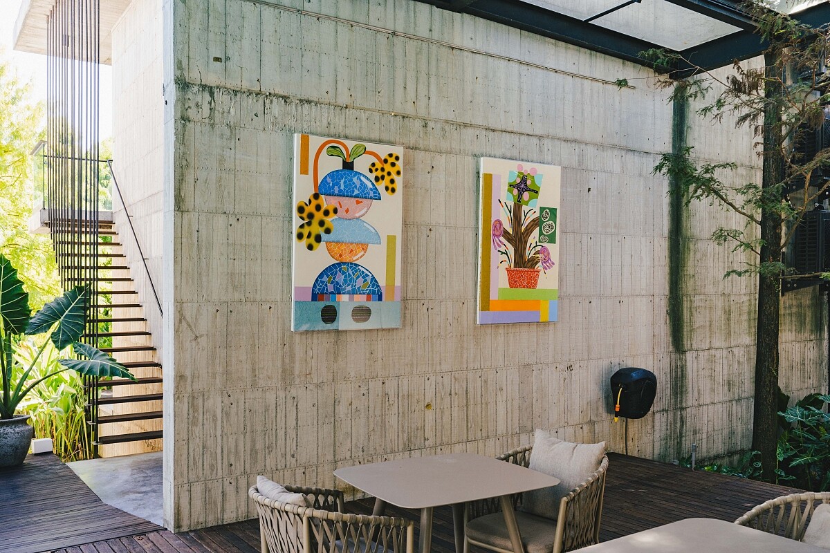 他以自然植物為靈感作為這次創作的主題。