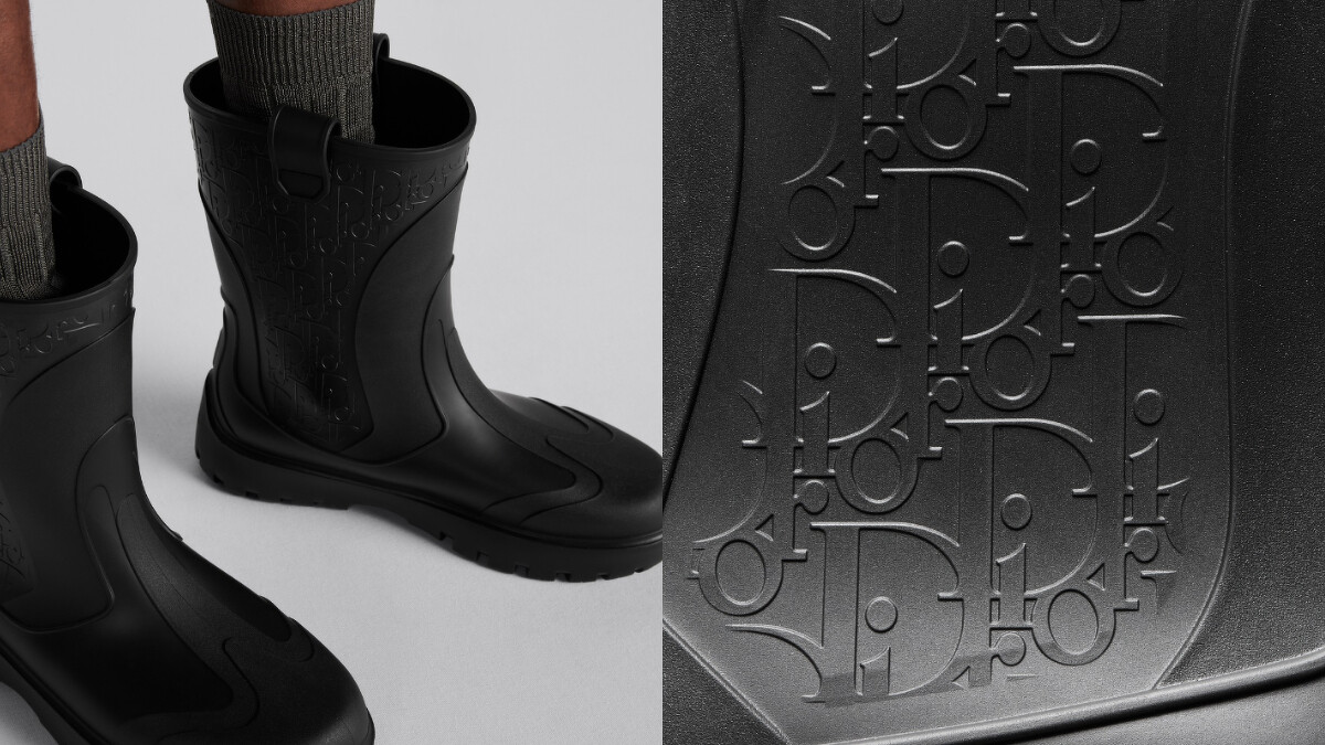 Garden黑色中低筒雨靴，Dior。
