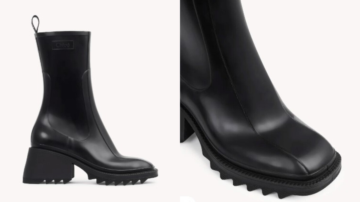 Betty橡膠中筒雨靴，Chlo&eacute; 。