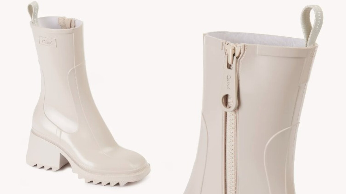 Betty橡膠中筒雨靴，Chlo&eacute; 。