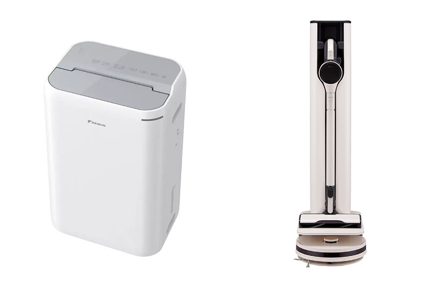 （獨家）元暉 DAIKIN 一級能效12L除濕機 JPF24ASCT-H 特價14,800元，原價16,800元（88折）&rarr;現折1,000元再加贈「樹紋玻璃點心碗6入組」。集雅社 LG CordZero&trade; All-in-One Tower Combi 清空塔ART-PRIME ，推薦價45,900元（新品上市）。