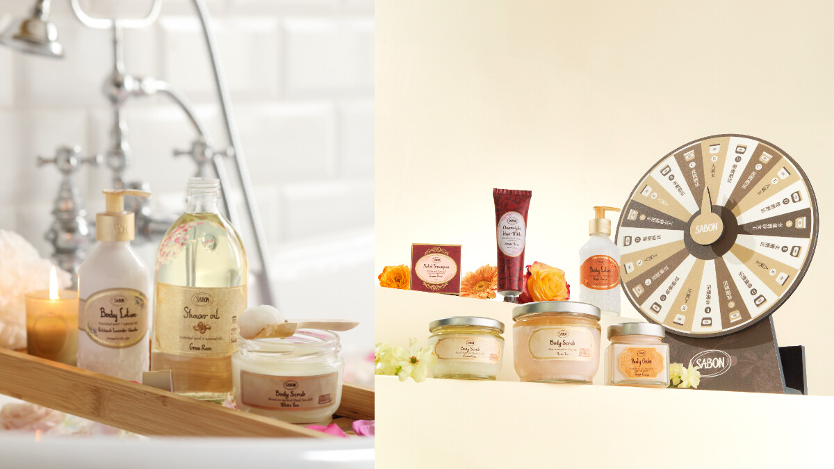 母親節SABON明星商品自由配！爆賣明星三部曲、人氣髮肌組、光燦美肌都能輕鬆組，買身體磨砂膏加碼幸運磨天輪豪送6正貨～現在就出門爆買！