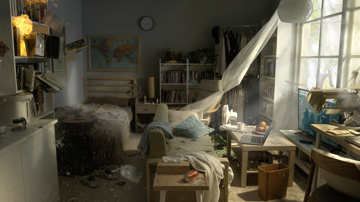 《日常戰爭》，2023，單頻道錄像，10&rsquo;33&rdquo;，作品內電視影片素材來源：Youtube（TmarTn2, Joob, OperatorDrewski）。