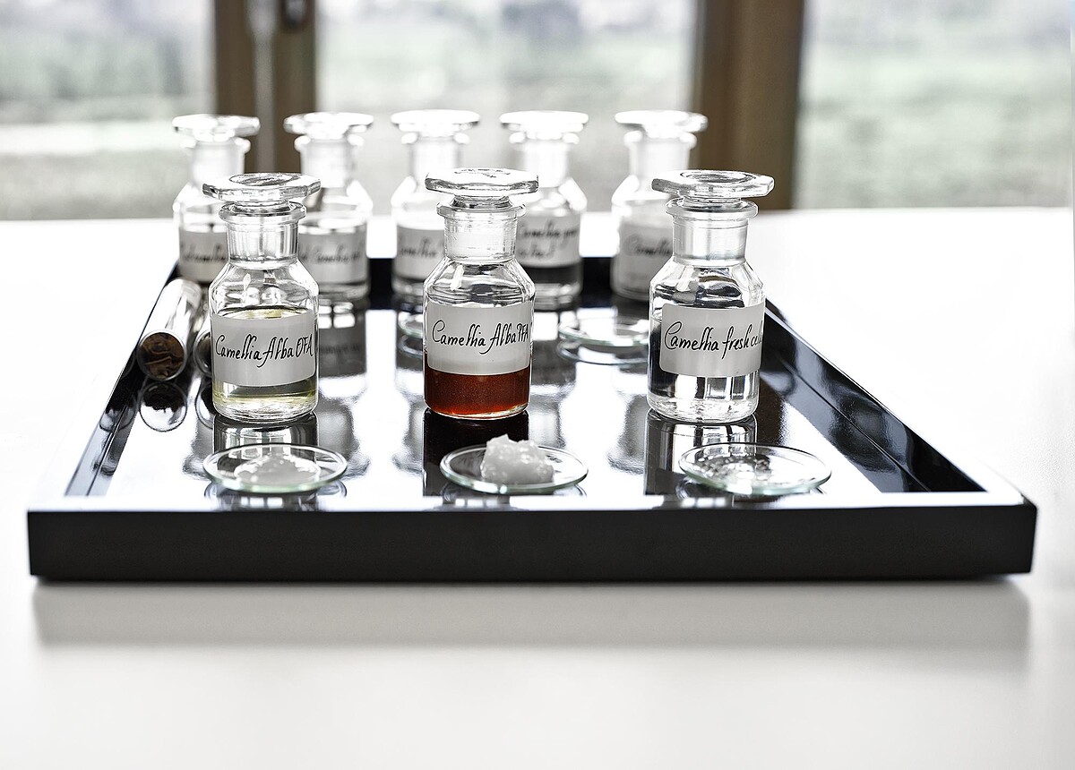 植物分析實驗室位於與花田最靠近的位置，將從採摘到研究的時間以及對環境的影響降至最低。