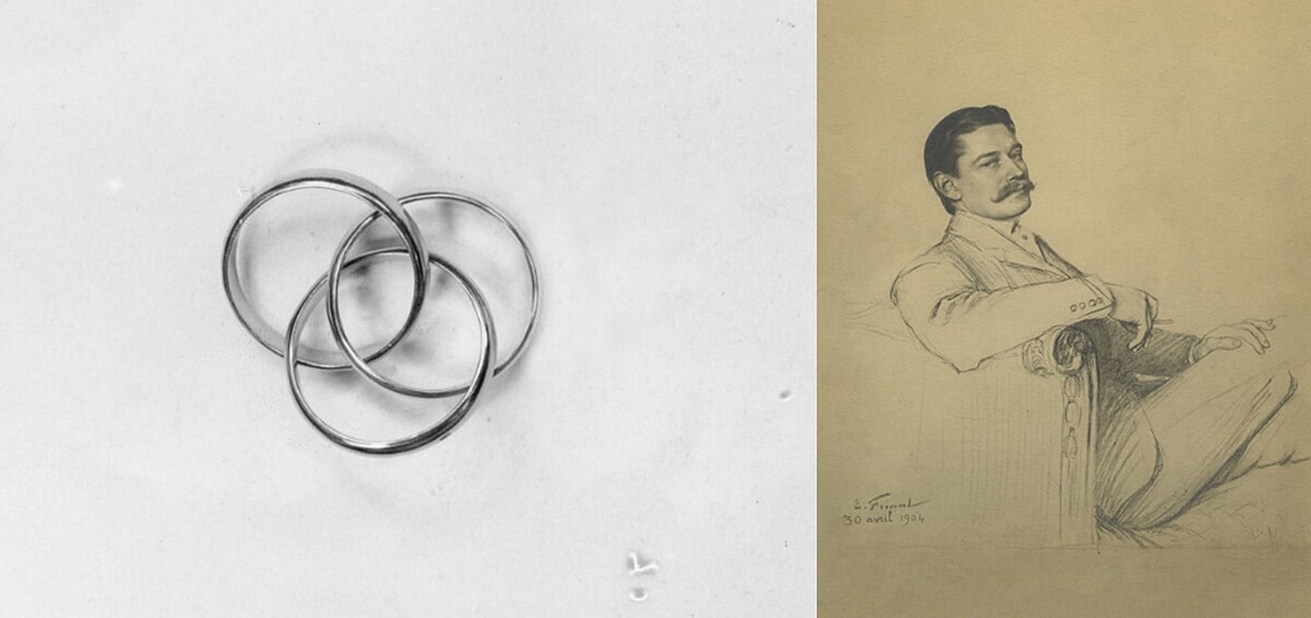 (圖左)1924年推出首款3環戒。(圖右)Louis Cartier。