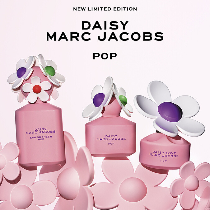 Marc Jacobs雛菊春紛之印限量版視覺圖。