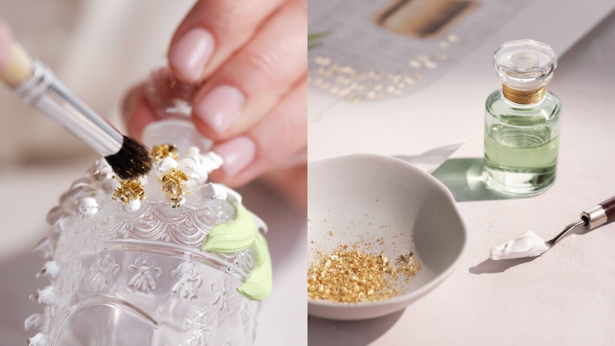 嬌蘭幸福永駐鈴蘭淡香水琉金綻舞蜂印瓶創作情境圖。