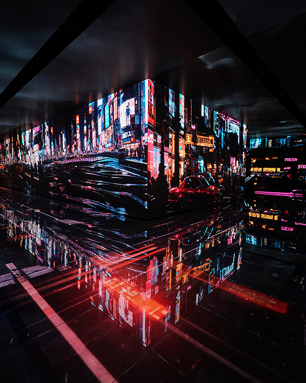 Balenciaga 2024秋冬秀場以電子影像作為開場。