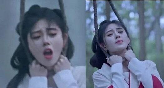  鞠婧禕被綁在樹上，脖子完全沒碰到繩子被酸到不行。