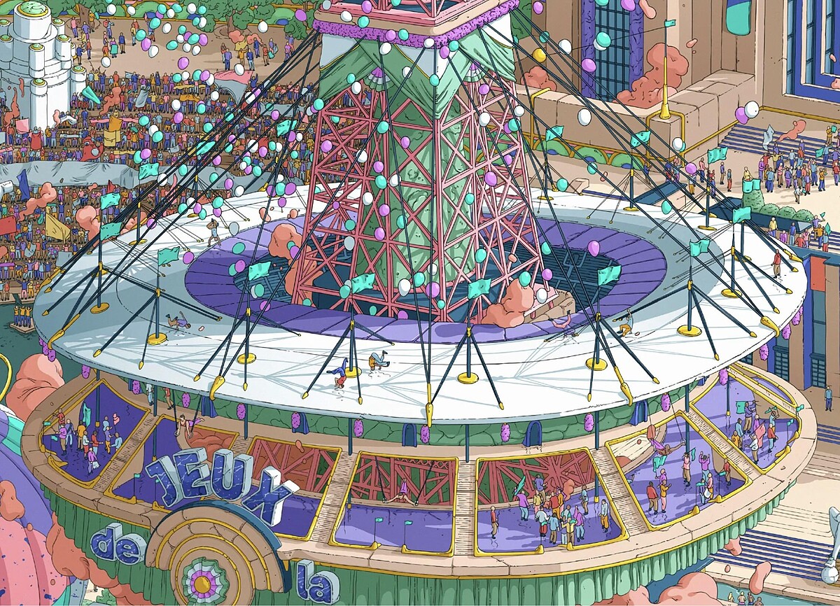 各運動賽事，畫面中為霹靂舞 （Breaking）。