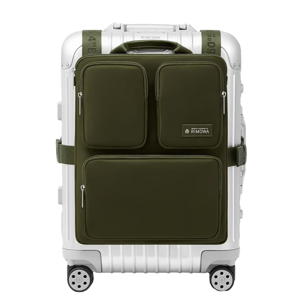 RIMOWA Travel Accessories 系列 Harness Khaki Green 卡其綠登機箱行李掛袋，NT18,300。