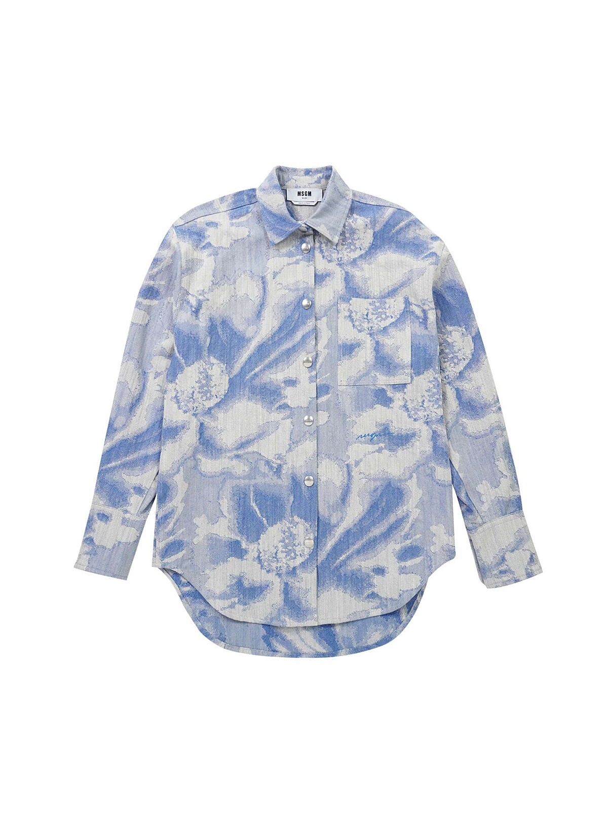 Msgm 雛菊緹花牛仔襯衫，NT17,800。