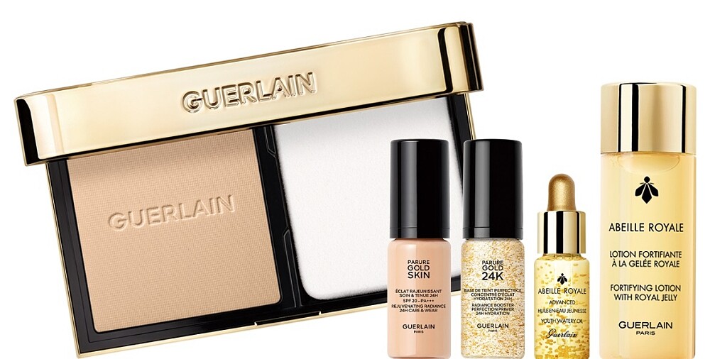 嬌蘭24K純金持妝無瑕輕潤粉餅組，NT3,700