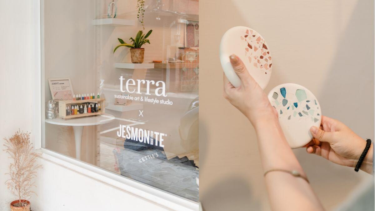 徐嫚均Amanda將紅遍歐美的夢幻環保素材「Jesmonite英國爵石」引進台灣。