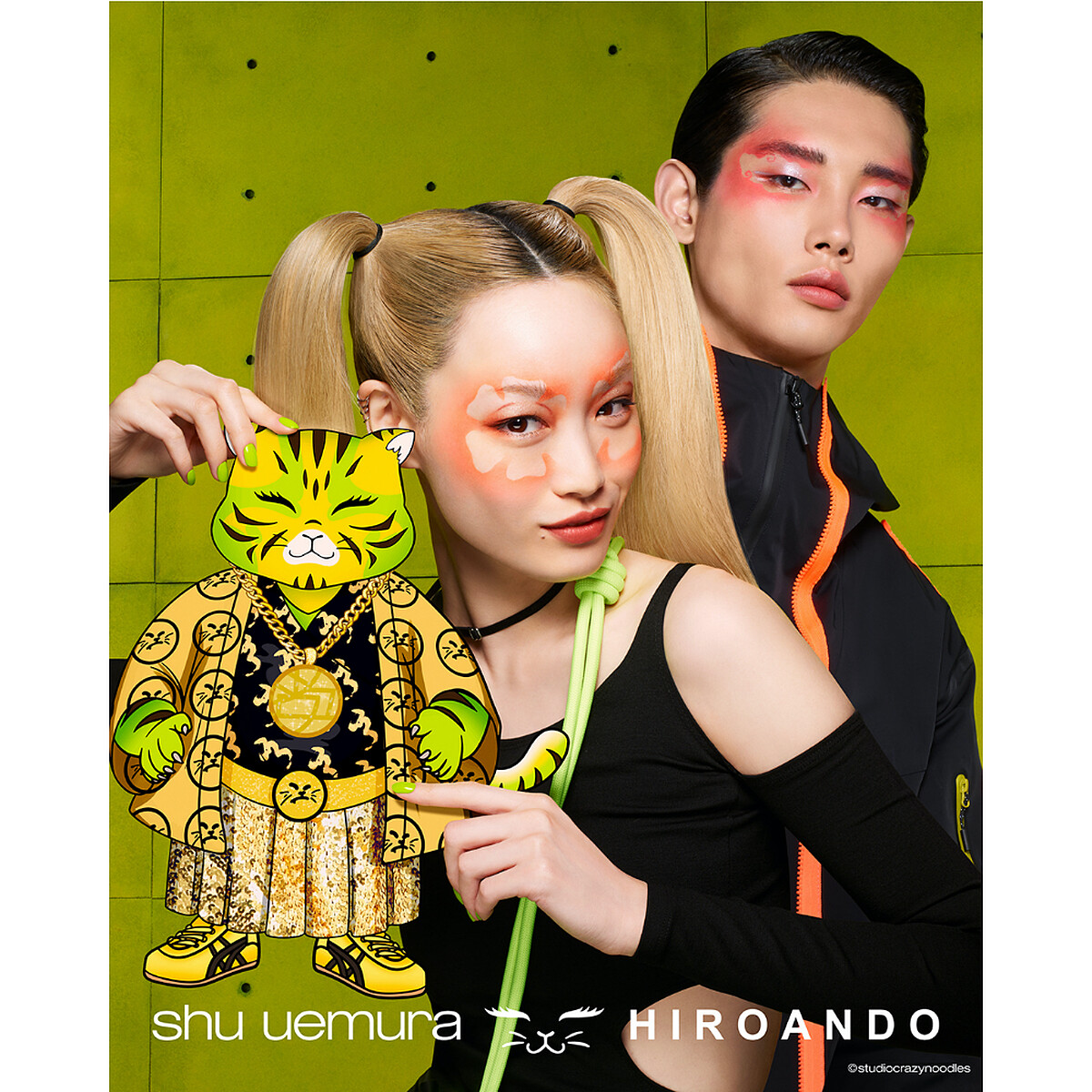 shu uemura x Hiro Ando潮虎東京限量系列模特兒主視覺。