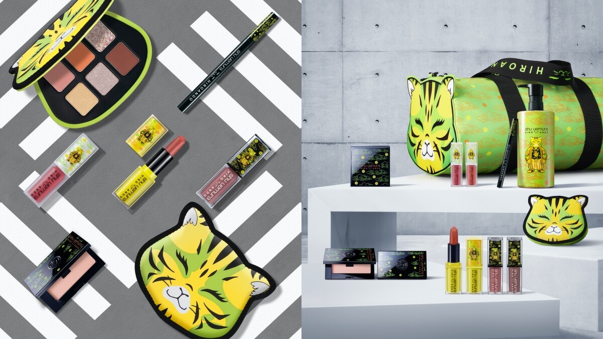 shu uemura x Hiro Ando潮虎東京限量系列情境圖。