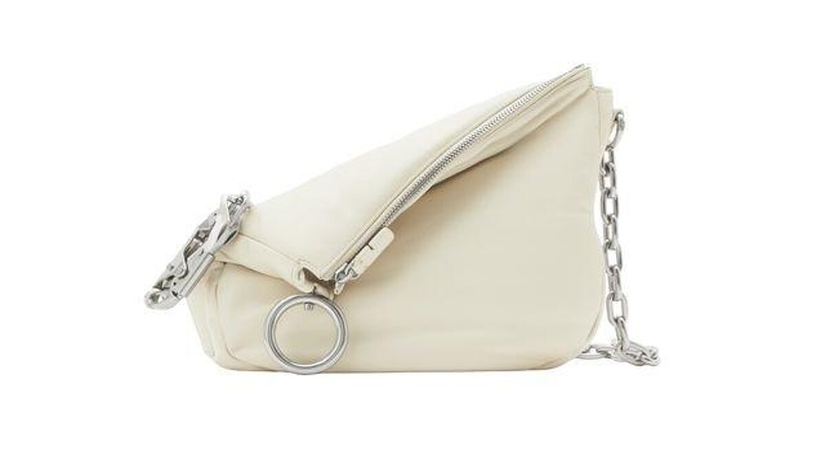 Burberry 小型 Knight 包-皂白色