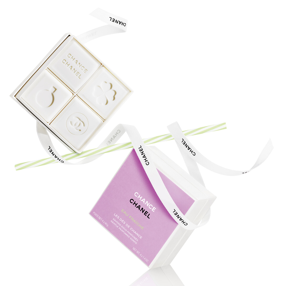 香奈兒CHANCE幸運之骰香氛皂情境照。