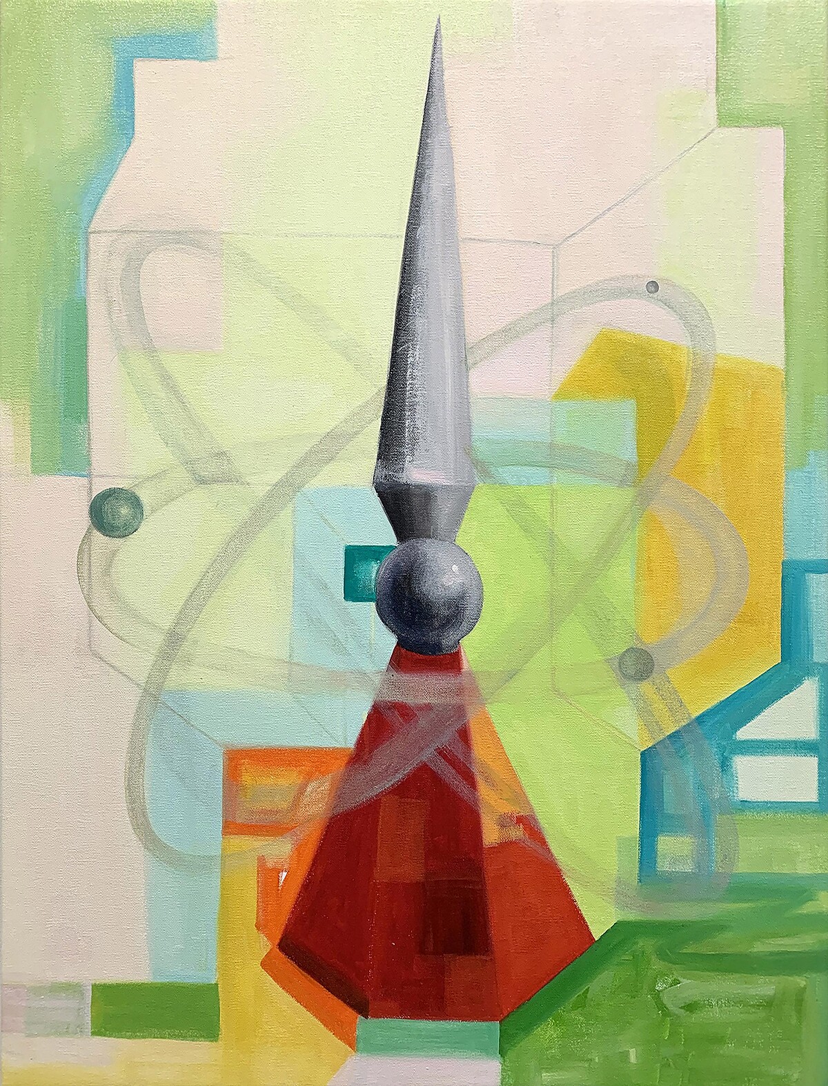 Red Empress, 2021. Oil on canvas, 81.28 x 60.96 cm。