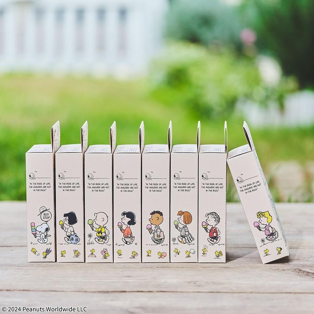 ALLIE 2024 SNOOPY史努比限定包裝，外盒側邊連接並排後，變身為一幅有趣漫畫。