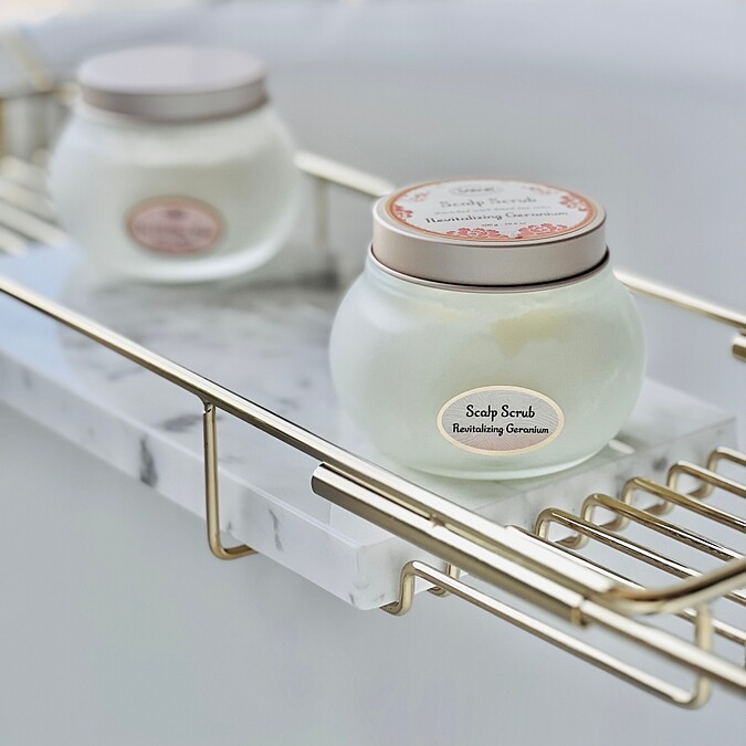 Sabon賦活天竺葵死海鹽頭皮磨砂膏90g，NT980、300g，NT1,980