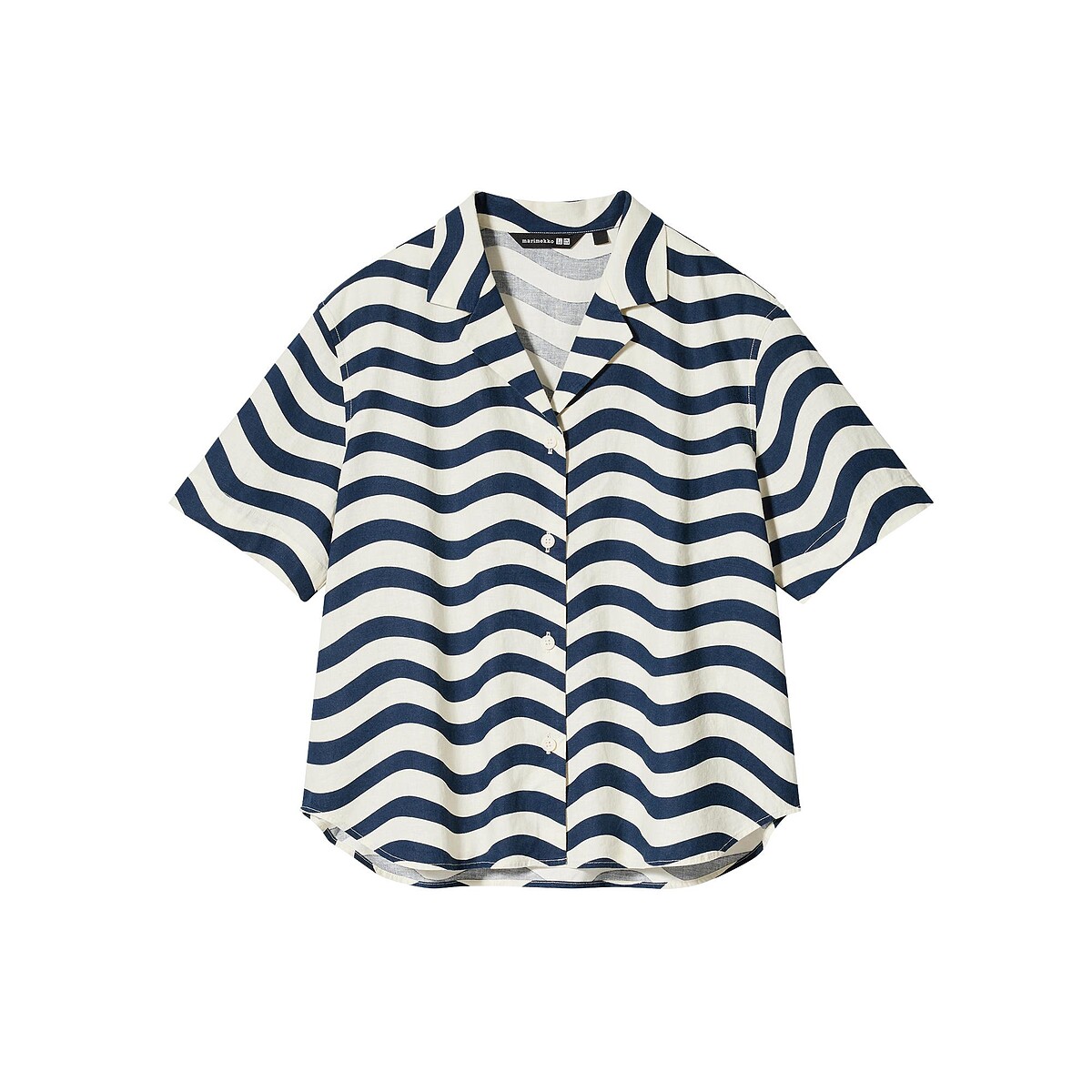 Marimekko亞麻混紡開領襯衫，售價NT$990。