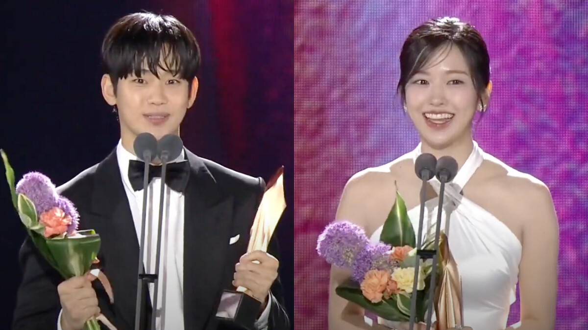 金秀賢與安兪真分別獲得最佳人氣獎