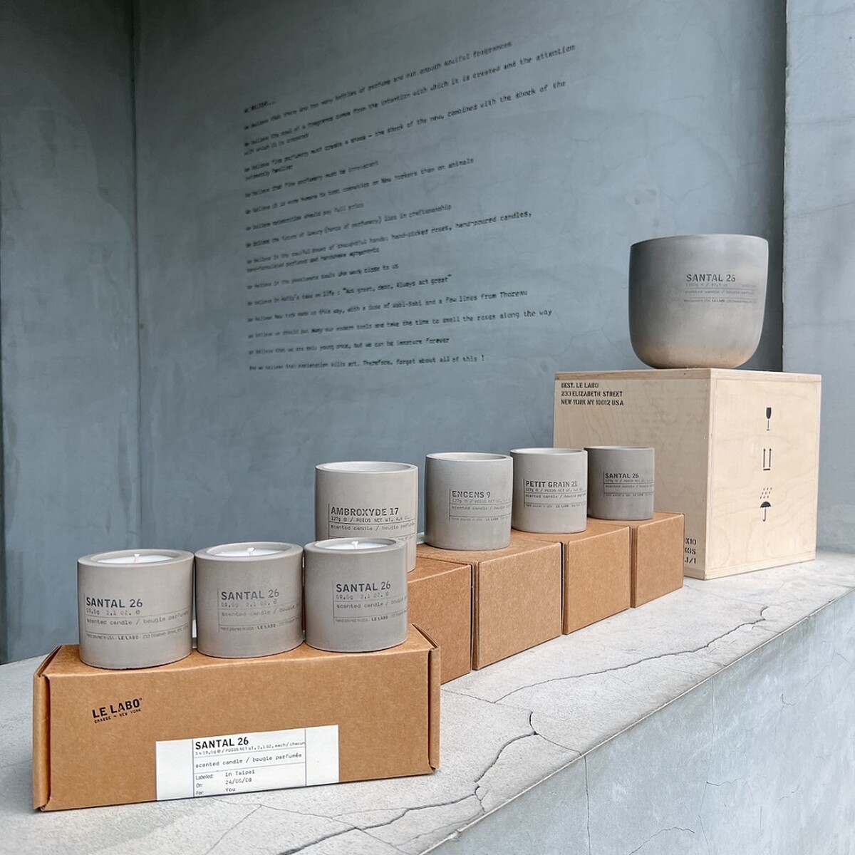 Le Labo水泥香氛蠟燭全系列。